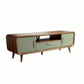 Meuble tv en bois avec finition verte dimensions 150 x 40 x 50cm