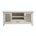 Meuble de télévision en bois foncé 120 x 40 x 50cm avec rangements