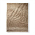 Tapis en fibres synthétiques beige pour salon dimension 160 x 230 x 1cm